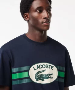 T-Shirt Imprime Monogramme Regular Fit En Coton | Lacoste Shop