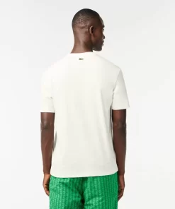 T-Shirt Imprime Monogramme Regular Fit En Coton | Lacoste Flash Sale