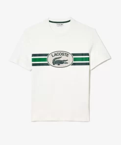 T-Shirt Imprime Monogramme Regular Fit En Coton | Lacoste Flash Sale