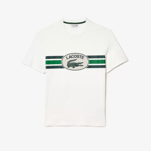 T-Shirt Imprime Monogramme Regular Fit En Coton | Lacoste Flash Sale