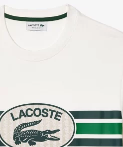 T-Shirt Imprime Monogramme Regular Fit En Coton | Lacoste Flash Sale