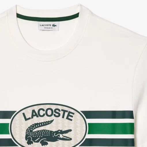 T-Shirt Imprime Monogramme Regular Fit En Coton | Lacoste Flash Sale