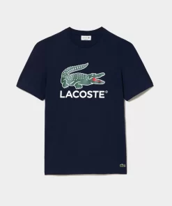 T-Shirt Imprime Signature En Jersey De Coton | Lacoste New