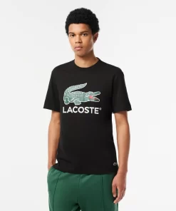 T-Shirt Imprime Signature En Jersey De Coton | Lacoste Discount