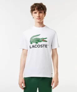 T-Shirt Imprime Signature En Jersey De Coton | Lacoste Clearance