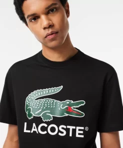 T-Shirt Imprime Signature En Jersey De Coton | Lacoste Discount