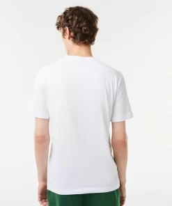 T-Shirt Imprime Signature En Jersey De Coton | Lacoste Clearance