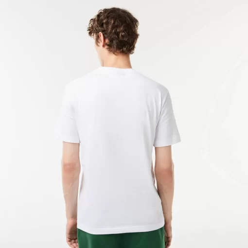 T-Shirt Imprime Signature En Jersey De Coton | Lacoste Clearance