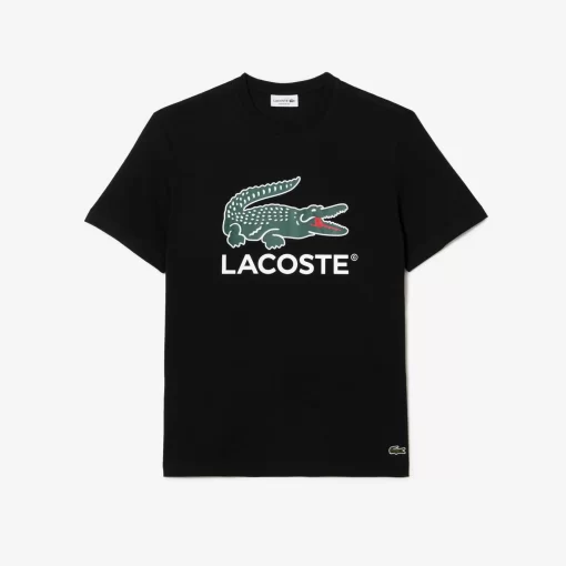 T-Shirt Imprime Signature En Jersey De Coton | Lacoste Discount