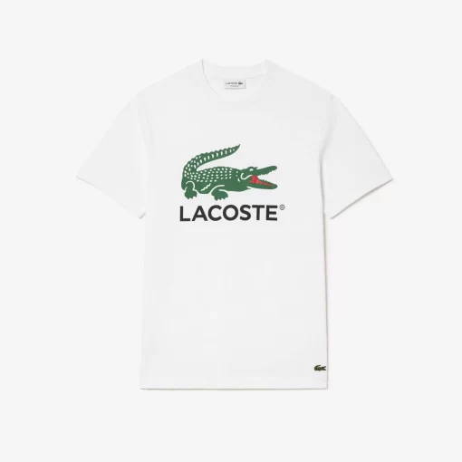 T-Shirt Imprime Signature En Jersey De Coton | Lacoste Clearance