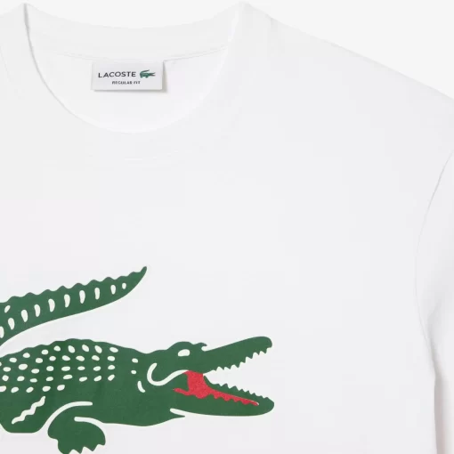 T-Shirt Imprime Signature En Jersey De Coton | Lacoste Clearance