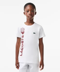 T-Shirt Tennis En Jersey De Coton | Lacoste Flash Sale