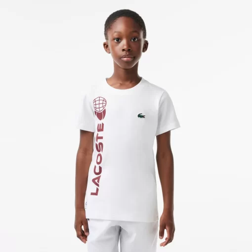 T-Shirt Tennis En Jersey De Coton | Lacoste Flash Sale