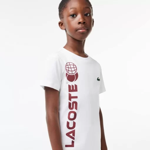 T-Shirt Tennis En Jersey De Coton | Lacoste Flash Sale