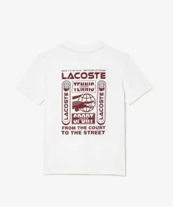 T-Shirt Tennis En Jersey De Coton | Lacoste Flash Sale