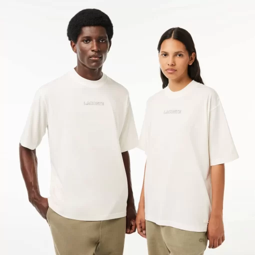 T-Shirt Loose Fit En Jersey De Coton | Lacoste Discount