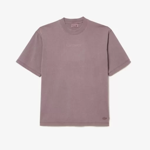 T-Shirt Loose Fit En Jersey De Coton | Lacoste Discount