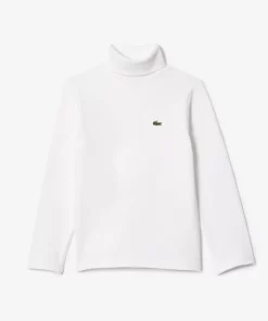 T-Shirt Manches Longues A Col Roule En Coton | Lacoste Cheap