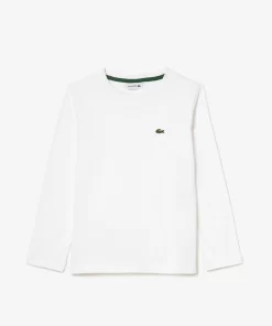 T-Shirt Manches Longues En Jersey De Coton | Lacoste Fashion