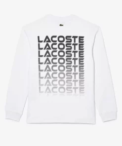 T-Shirt Manches Longues Relaxed Fit Avec Marquages | Lacoste Discount