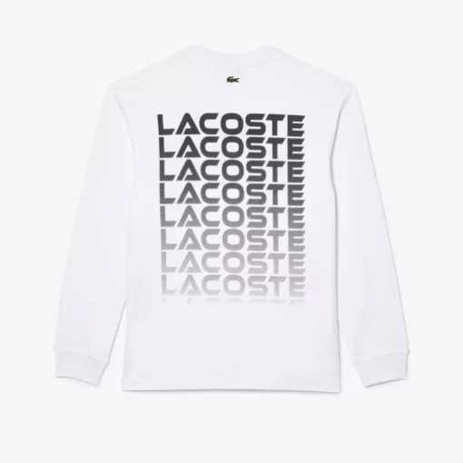 T-Shirt Manches Longues Relaxed Fit Avec Marquages | Lacoste Discount