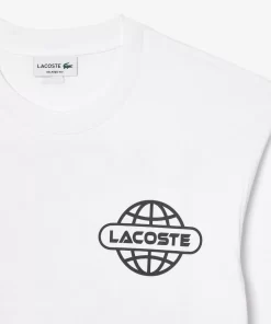 T-Shirt Manches Longues Relaxed Fit Avec Marquages | Lacoste Discount