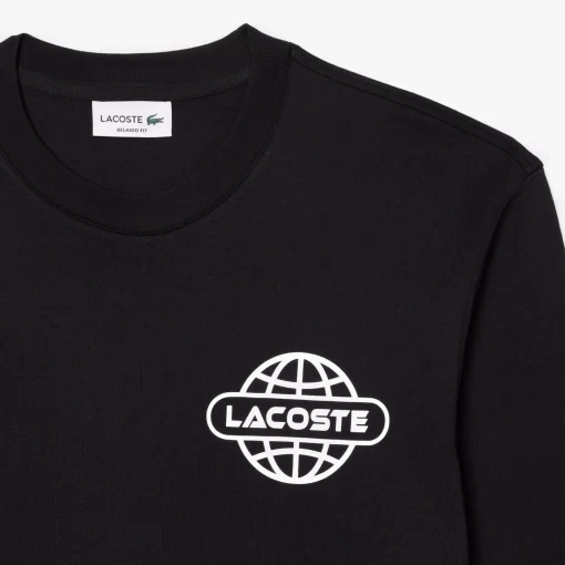 T-Shirt Manches Longues Relaxed Fit Avec Marquages | Lacoste Hot