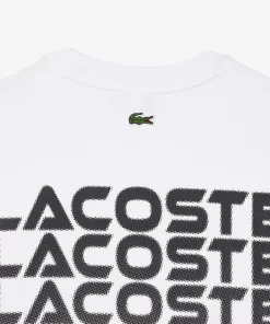 T-Shirt Manches Longues Relaxed Fit Avec Marquages | Lacoste Discount