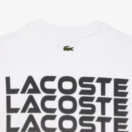 T-Shirt Manches Longues Relaxed Fit Avec Marquages | Lacoste Discount