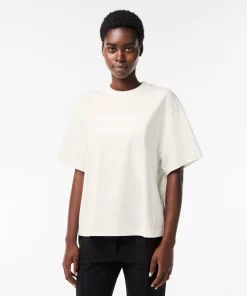 T-Shirt Oversize En Coton Broderie Tennis | Lacoste Flash Sale