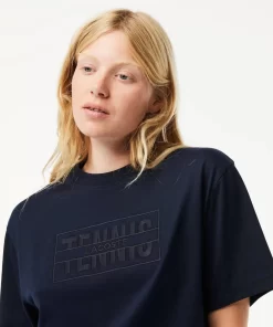 T-Shirt Oversize En Coton Broderie Tennis | Lacoste Shop