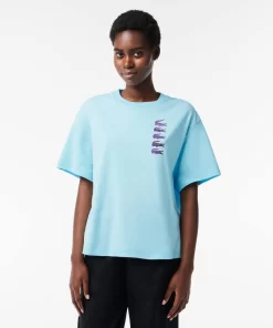 T-Shirt Oversize Imprime Crocodiles Iconiques | Lacoste Sale