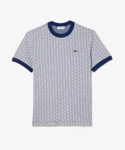 T-Shirt Regular Fit En Jacquard Monogramme | Lacoste Flash Sale