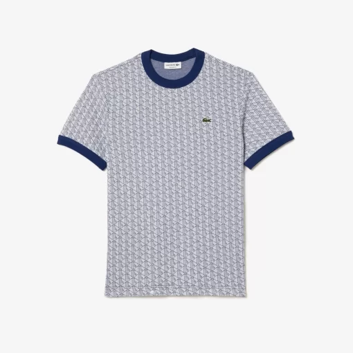 T-Shirt Regular Fit En Jacquard Monogramme | Lacoste Flash Sale