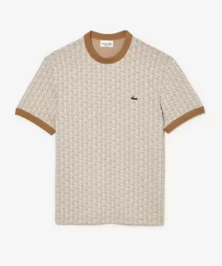 T-Shirt Regular Fit En Jacquard Monogramme | Lacoste Hot