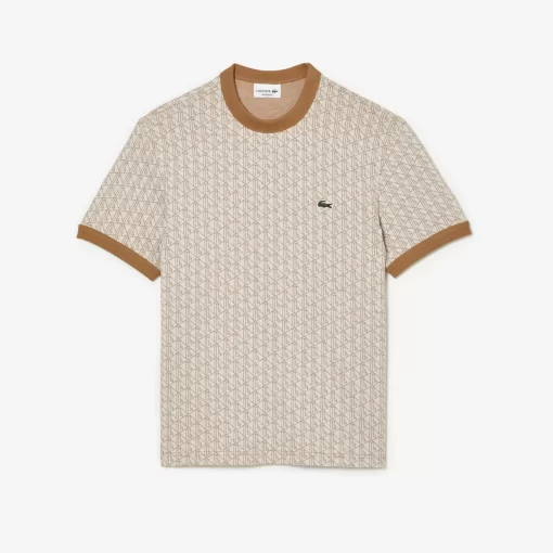 T-Shirt Regular Fit En Jacquard Monogramme | Lacoste Hot