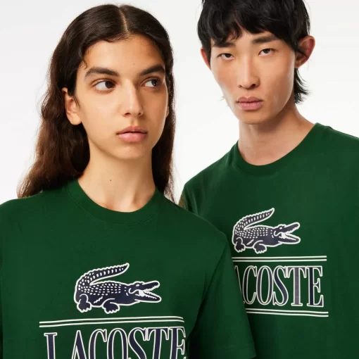 T-Shirt Regular Fit En Jersey Epais De Coton | Lacoste Discount