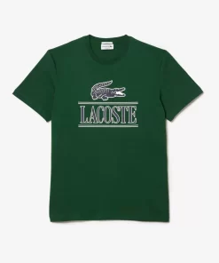 T-Shirt Regular Fit En Jersey Epais De Coton | Lacoste Discount