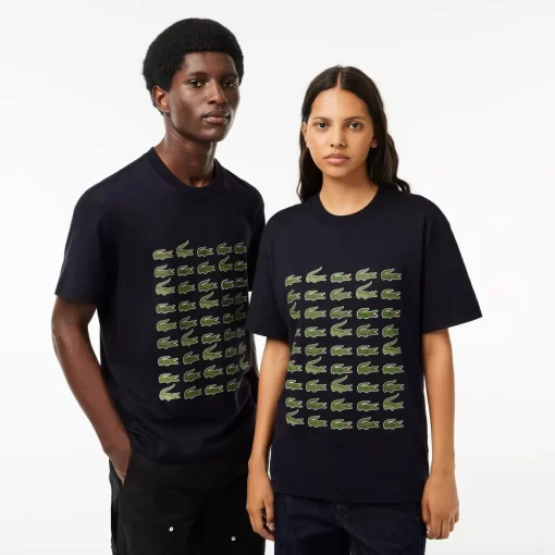 T-Shirt Relaxed Fit Avec Crocodiles Iconiques | Lacoste Cheap