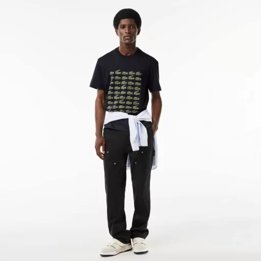 T-Shirt Relaxed Fit Avec Crocodiles Iconiques | Lacoste Cheap