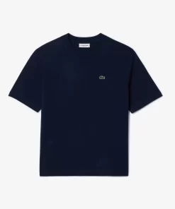 T-Shirt Relaxed Fit En Jersey De Coton Pima Leger | Lacoste Discount