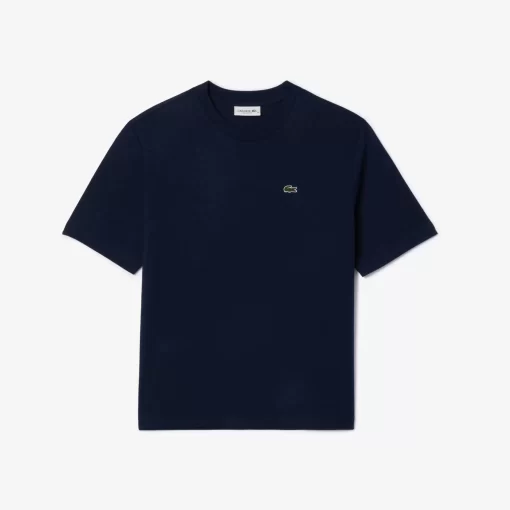 T-Shirt Relaxed Fit En Jersey De Coton Pima Leger | Lacoste Discount