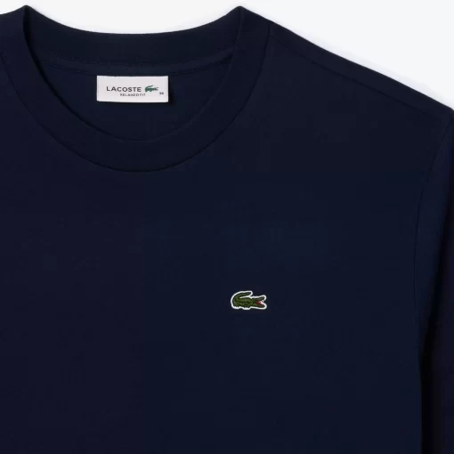 T-Shirt Relaxed Fit En Jersey De Coton Pima Leger | Lacoste Discount