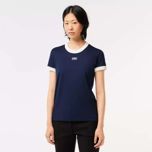 T-Shirt Slim Fit En Coton Badge Tennis | Lacoste Cheap