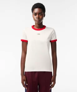 T-Shirt Slim Fit En Coton Badge Tennis | Lacoste Cheap