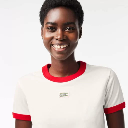 T-Shirt Slim Fit En Coton Badge Tennis | Lacoste Cheap