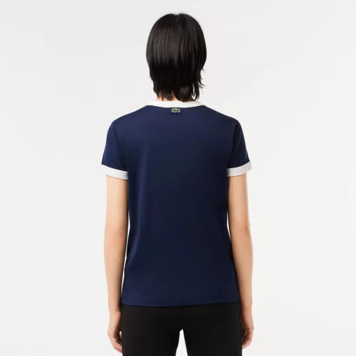 T-Shirt Slim Fit En Coton Badge Tennis | Lacoste Cheap