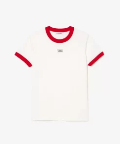 T-Shirt Slim Fit En Coton Badge Tennis | Lacoste Cheap