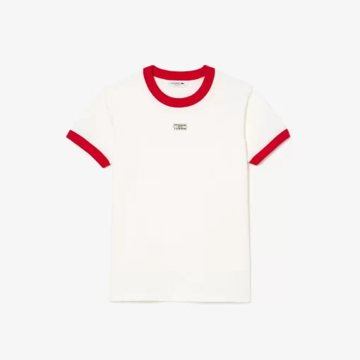 T-Shirt Slim Fit En Coton Badge Tennis | Lacoste Cheap