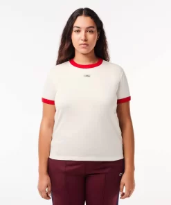 T-Shirt Slim Fit En Coton Badge Tennis | Lacoste Cheap